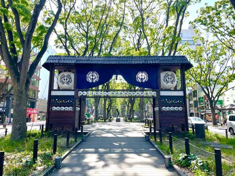 今年も仙台青葉まつりの伊達門が定禅寺通に設置されました！